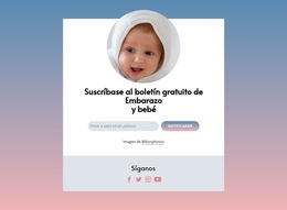 Herramientas Profesionales Personalizables Para Boletín Gratuito De Embarazo Y Bebé.