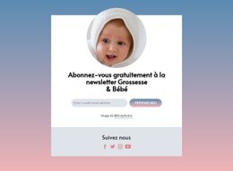 Newsletter Grossesse Et Bébé Gratuite – Modèle De Site Web Personnel