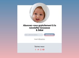 Newsletter Grossesse Et Bébé Gratuite - Modèle De Création De Site Web
