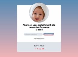 Newsletter Grossesse Et Bébé Gratuite - Modèle Joomla Professionnel Personnalisable