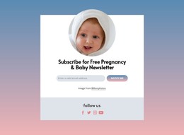 Free Pregnancy And Baby Newsletter - Website Builder Template