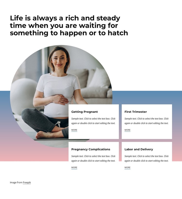 Finding happiness in pregnancy HTML Template