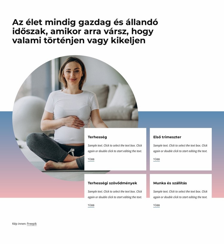 Boldogság megtalálása a terhesség alatt HTML Sablon