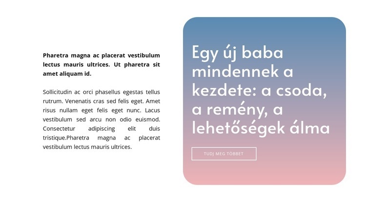 Szöveg színátmenetes háttéren HTML Sablon