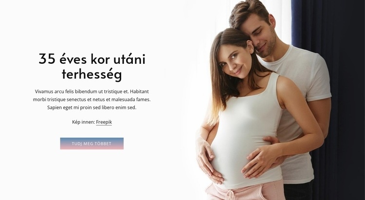 Terhesség 35 éves kor után Weboldal sablon