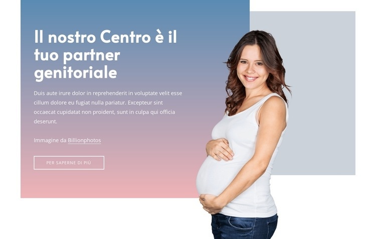 Ottieni aiuto per la gravidanza Mockup del sito web