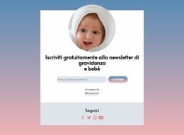 Newsletter Gratuita Per La Gravidanza E Il Bambino - Modello Di Sito Web Personale