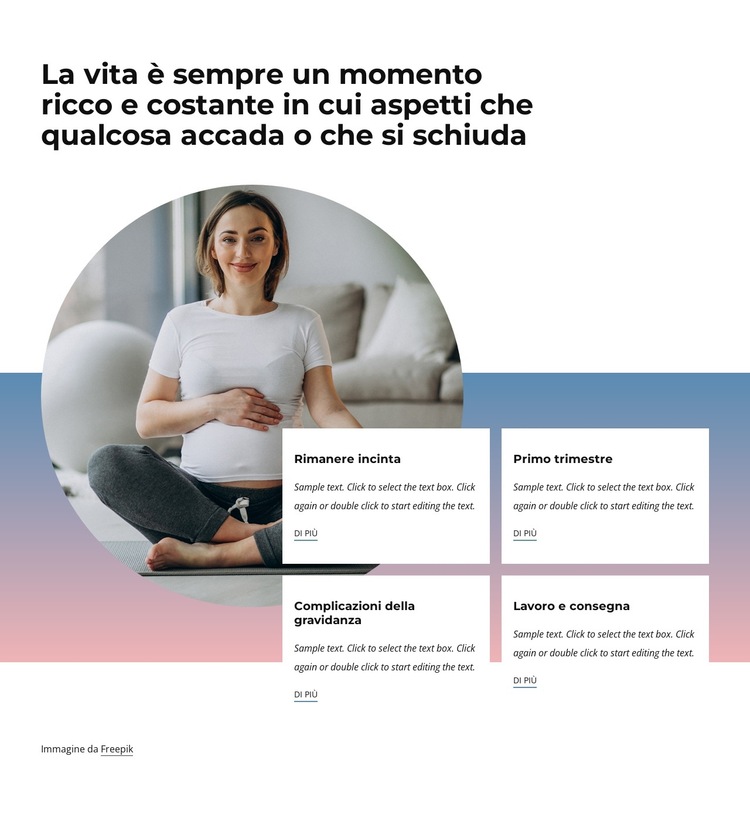 Trovare la felicità in gravidanza Modello di sito Web