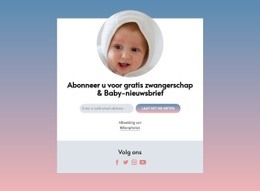 Multifunctionele Landingspagina Voor Gratis Nieuwsbrief Over Zwangerschap En Baby'S