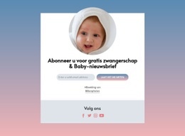 Gratis Nieuwsbrief Over Zwangerschap En Baby'S Website-Ontwerp