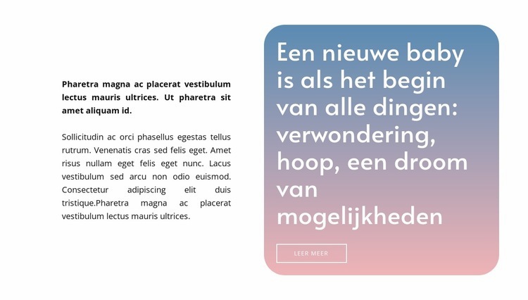 Tekst op verloopachtergrond Sjabloon voor één pagina