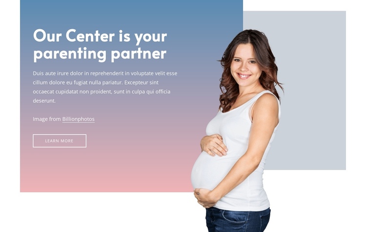 Get pregnancy help One Page Template
