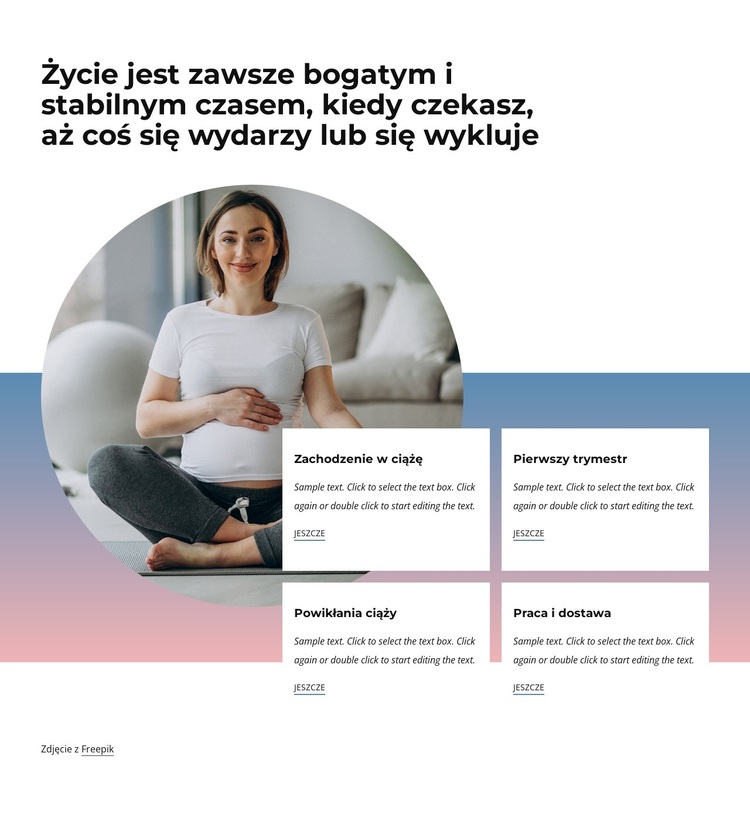 Odnajdywanie szczęścia w ciąży Motyw WordPress