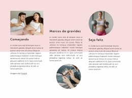 Design De Site Incrível Para Marcos Da Gravidez