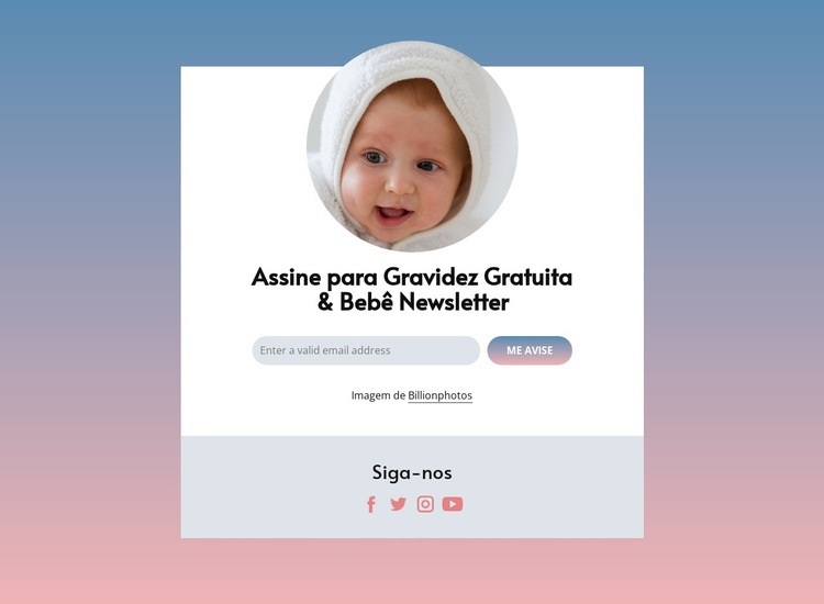 Boletim Gravidez e Bebê Gratuito Design do site