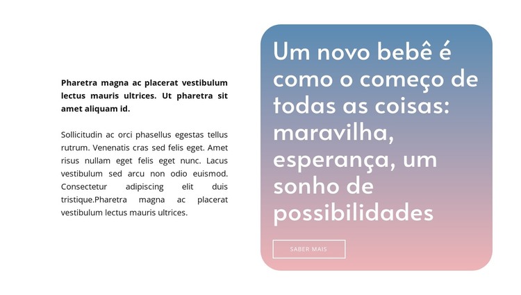 Texto em fundo gradiente Modelo HTML