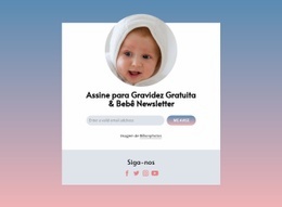 HTML5 Responsivo Para Boletim Gravidez E Bebê Gratuito