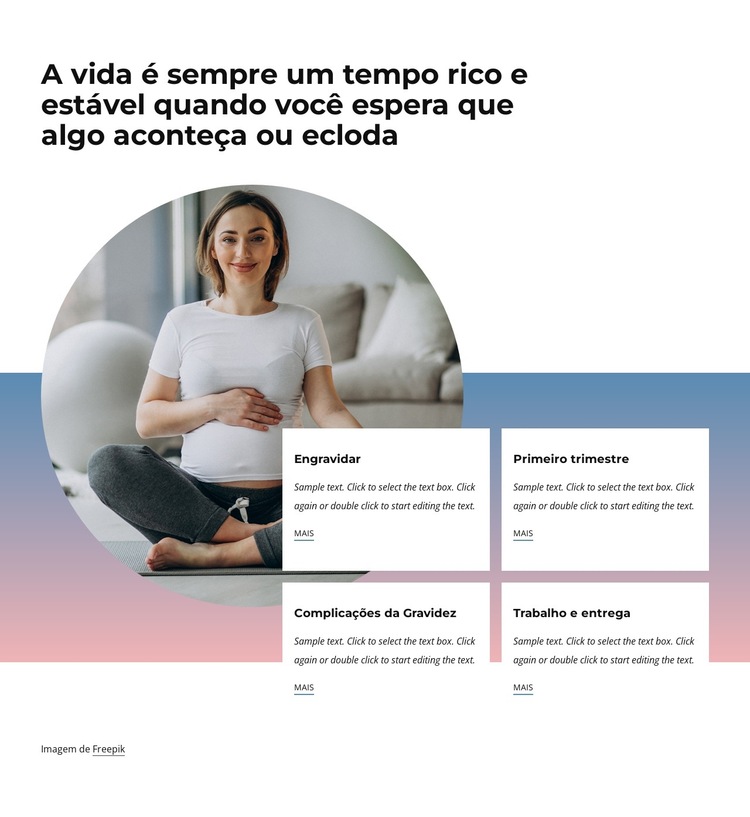 Encontrar a felicidade na gravidez Modelo de site