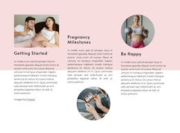 Pregnancy Milestones - Personal Website Template