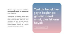 Degrade Arka Planda Metin - Kişisel Web Sitesi Şablonları