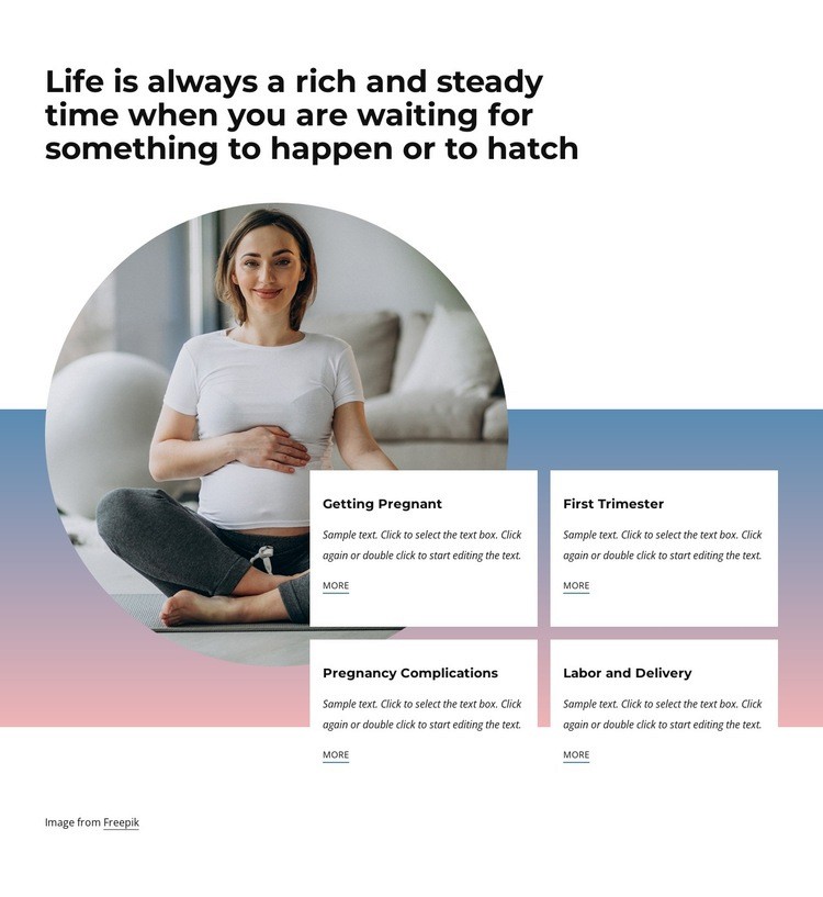 Finding happiness in pregnancy Web Page Design