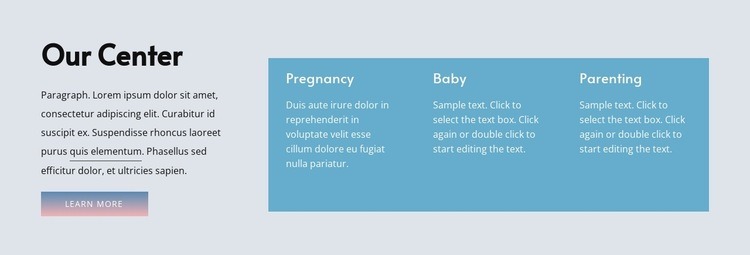 Text and grid repeater Web Page Design