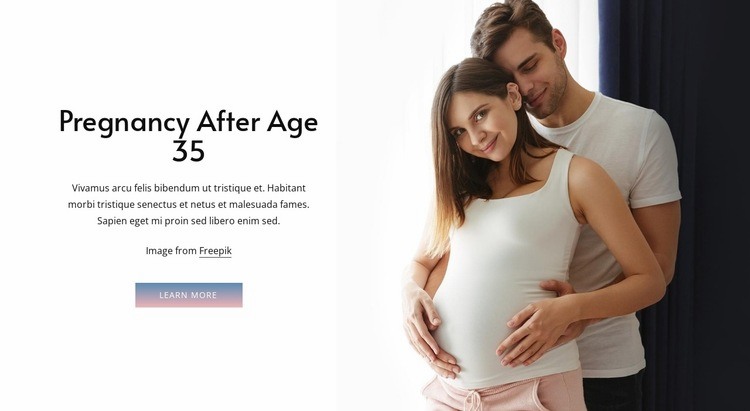 Pregnancy after age 35 Webflow Template Alternative