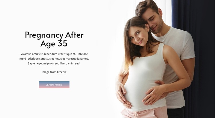 Pregnancy after age 35 Website Design