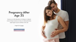 Pregnancy After Age 35 WordPress Website Builder Free