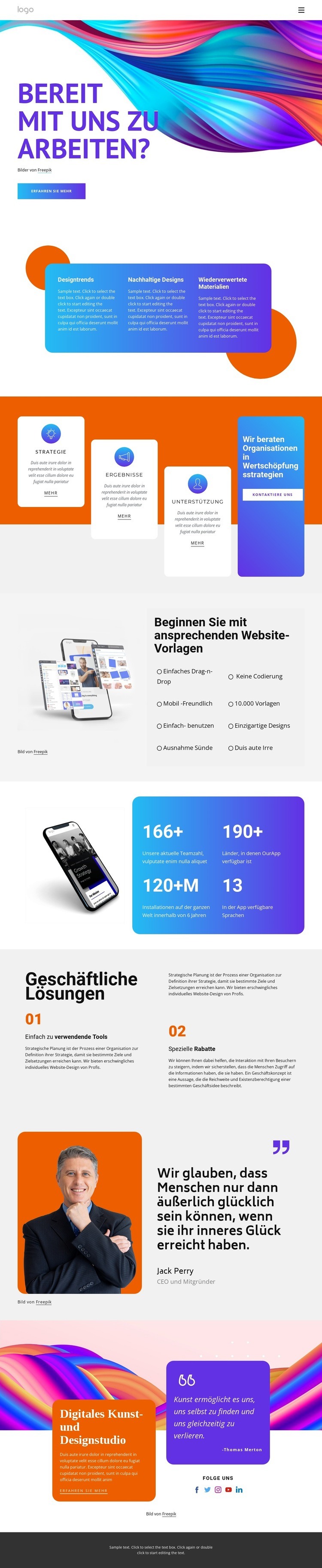 Agentur für digitales Branding Vorlage