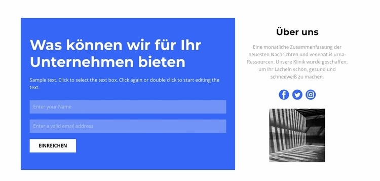 Schreiben Sie uns in sozialen Netzwerken Website design