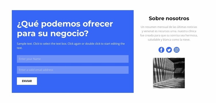 Escríbenos en las redes sociales Creador de sitios web HTML