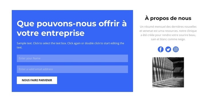 Écrivez-nous sur les réseaux sociaux Modèles de constructeur de sites Web