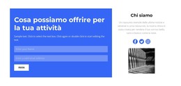 Scrivici Sui Social - Modello Di Sito Web HTML