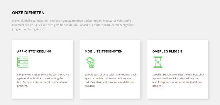 Multifunctionaliteit Website Builder-sjablonen