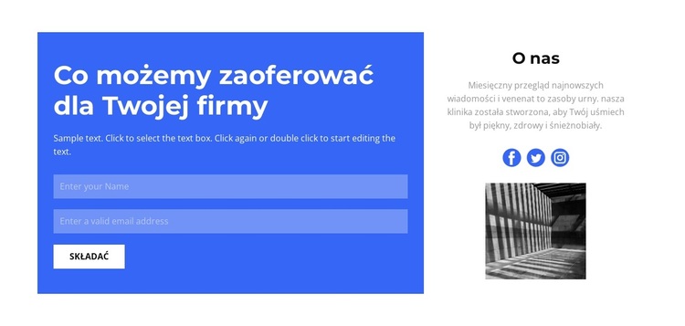 Napisz do nas w mediach społecznościowych Motyw WordPress