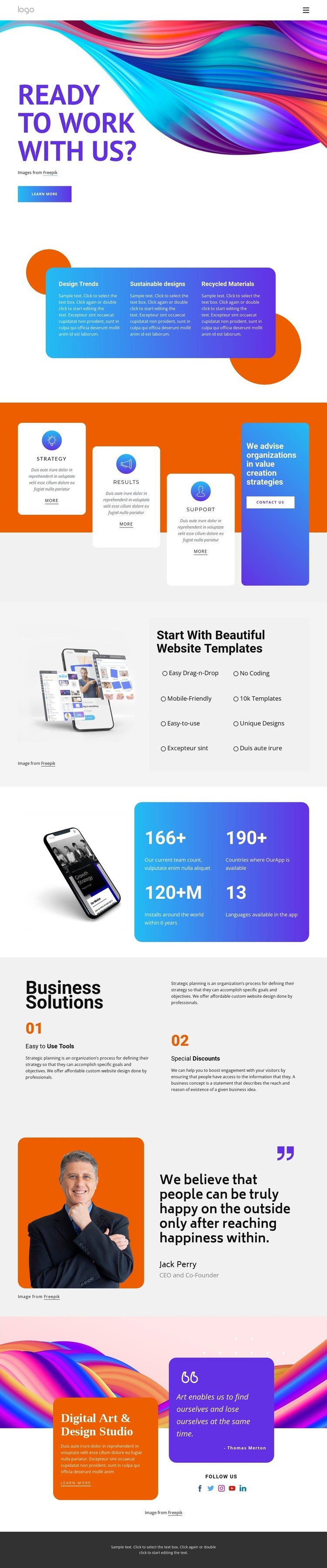 Digital branding agency Webflow Template Alternative