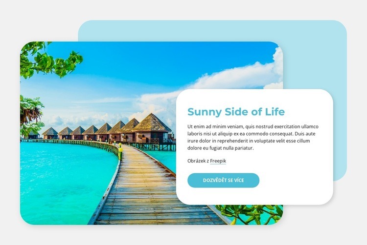 Slunečná stránka života Šablona HTML