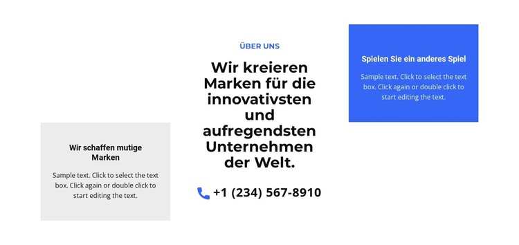 Texte und Telefon HTML-Vorlage