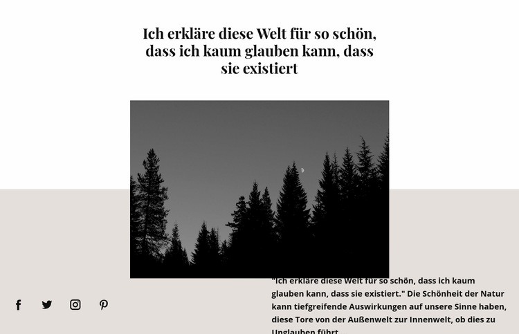 Dunkle Landschaft Website Builder-Vorlagen