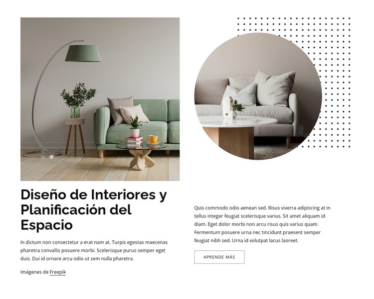 Proceso de diseño de interiores Plantillas de creación de sitios web