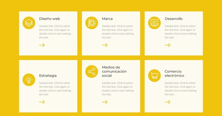 Las celdas son texto Diseño de páginas web