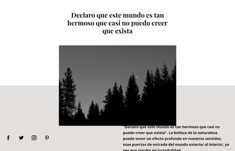 Paisaje oscuro Diseño de páginas web