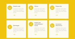 Página De Destino Multipropósito Para Las Celdas Son Texto