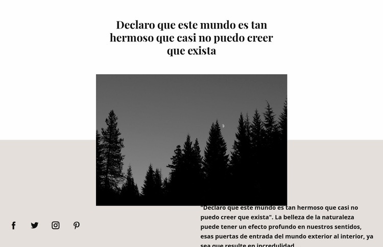 Paisaje oscuro Plantilla CSS