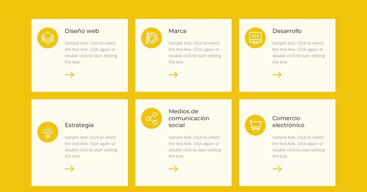 Las celdas son texto Tema de WordPress