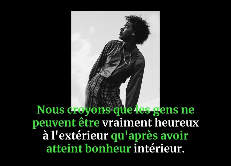 Texte bicolore sur photo Conception de site Web