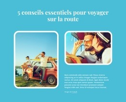 Déplacements Routiers Indispensables - HTML Template Generator