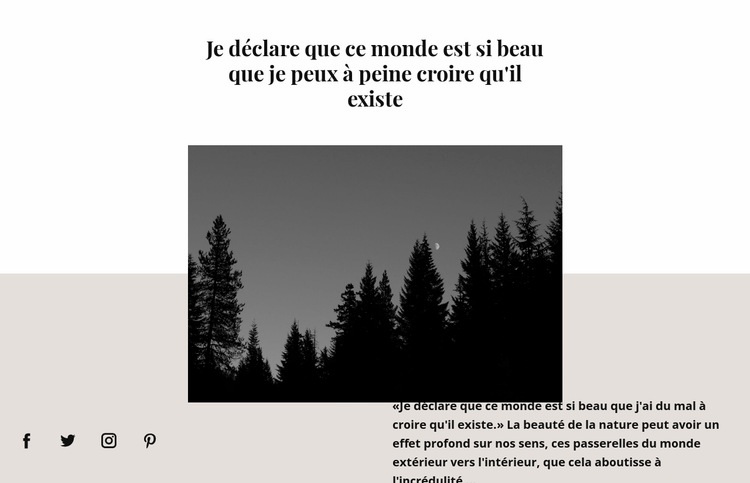 Paysage sombre Modèle HTML5