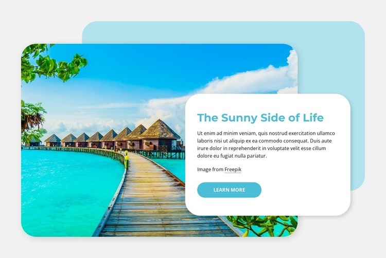 The sunny side of life Homepage Design